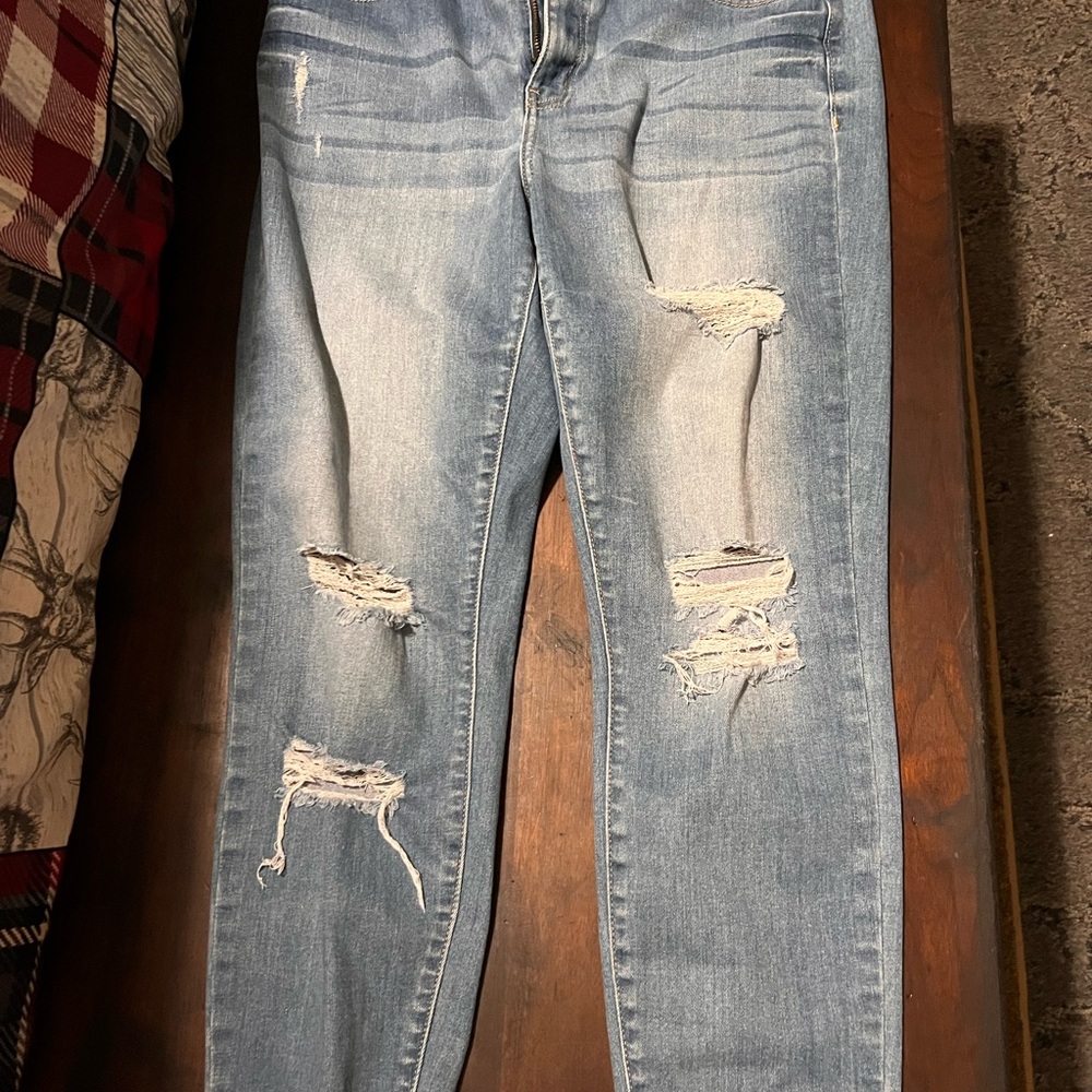 Studio Blue Skinny Jeans with Distressed Details